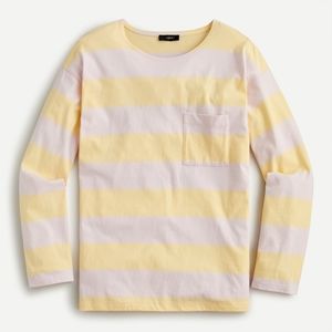 New! J Crew M Medium Essential Wide-sleeve Striped T-shirt NWT